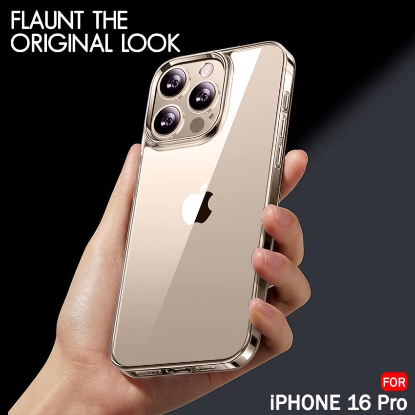 TheGiftKart Ultra-Hybrid Crystal Clear Cover for iPhone 16 Pro - Image 4