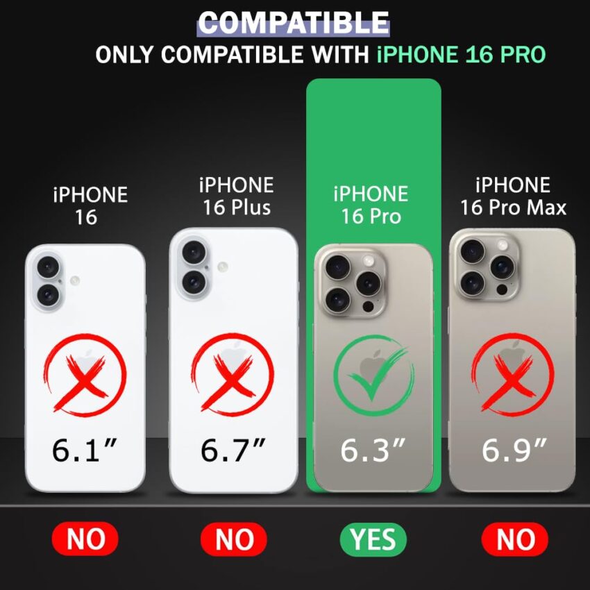 TheGiftKart Ultra-Hybrid Crystal Clear Cover for iPhone 16 Pro - Image 8