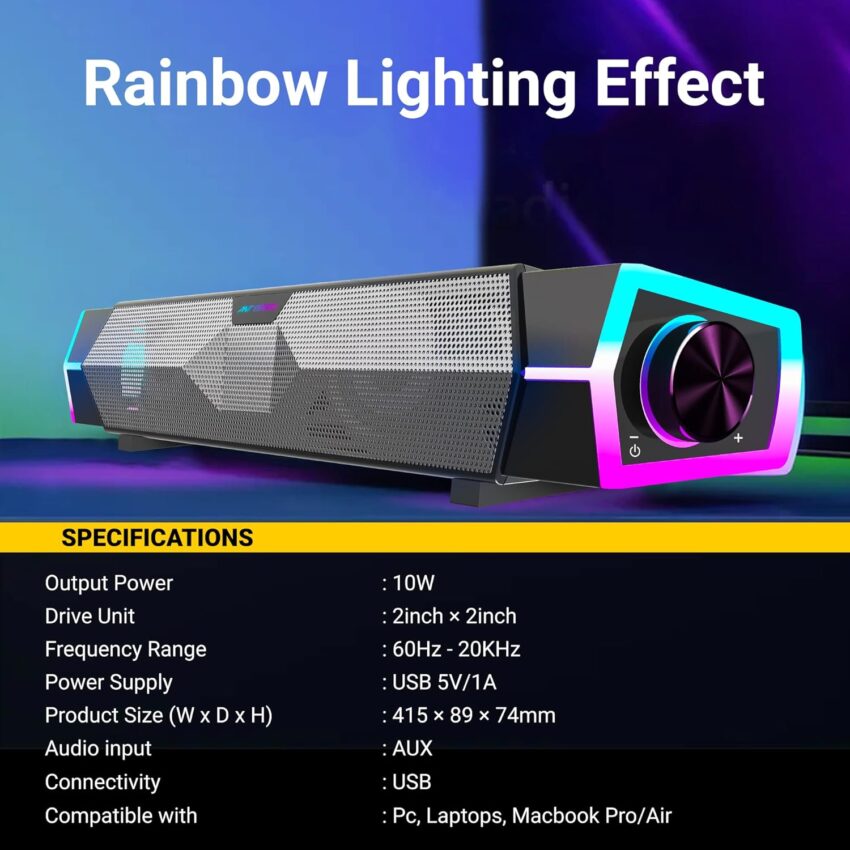 Ant Esports GS370SB Gaming Computer Speakers - Image 6